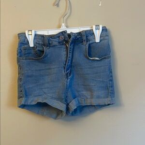 SHEIN Blue Jean Shorts High-Waisted Distressed​​